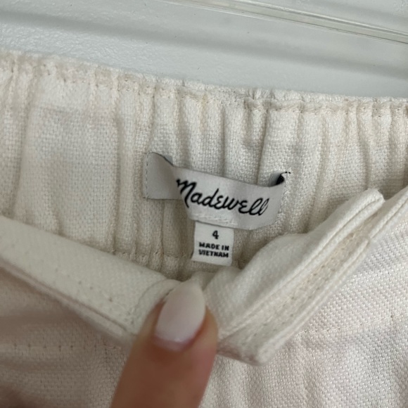 Madewell | cotton-linen pleated wide-leg pants - Picture 5 of 8